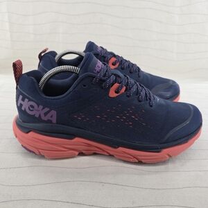 Hoka One One Women Challenger ATR Navy Blue Coral Trail Running Shoes Size 9D